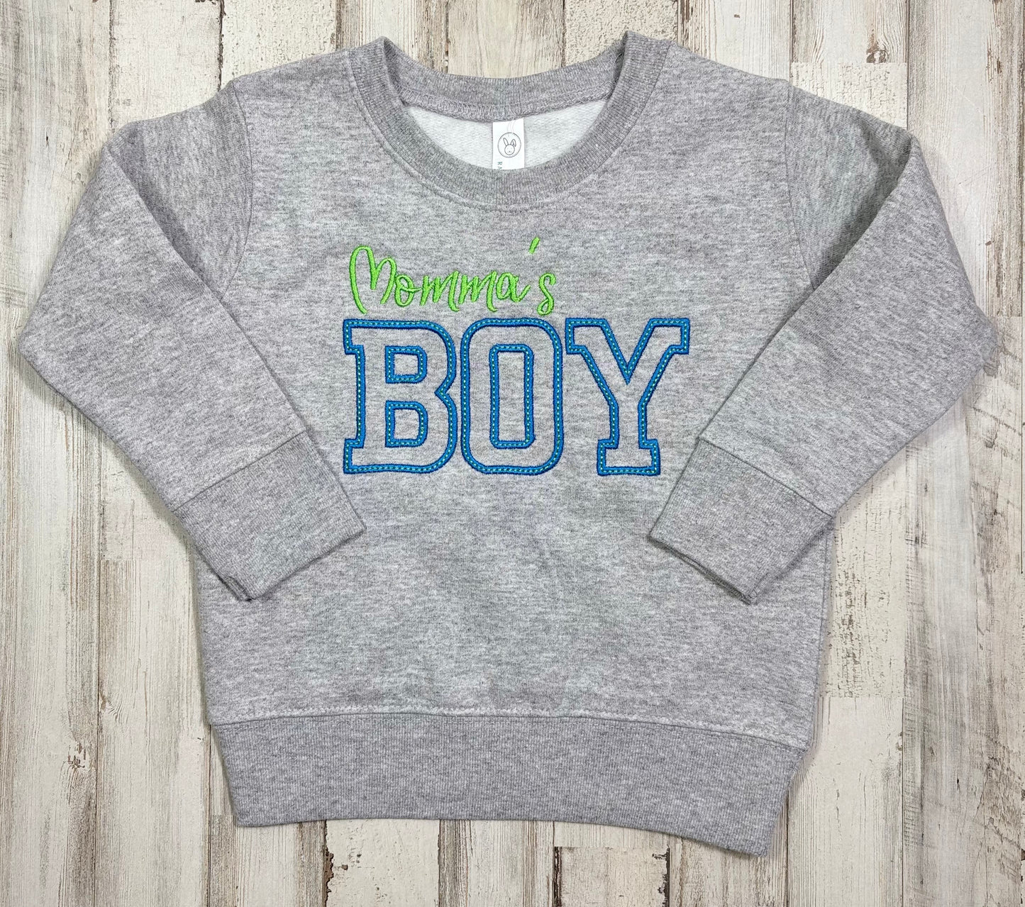 Momma’s Boy Embroidered Sweatshirt