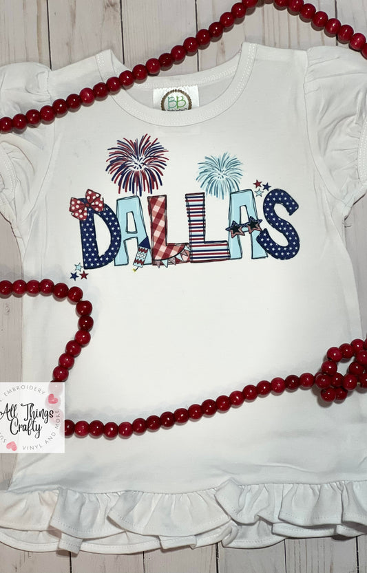 Patriotic name tee