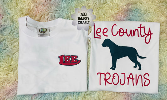 Lee County Trojans tee