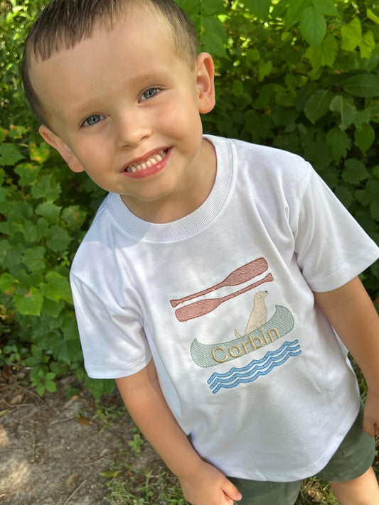 Lake days embroidered tee