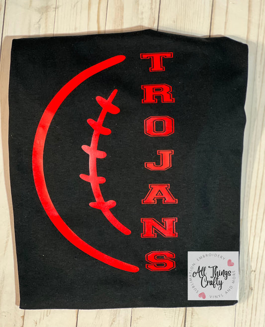 Trojans football vinyl shirt