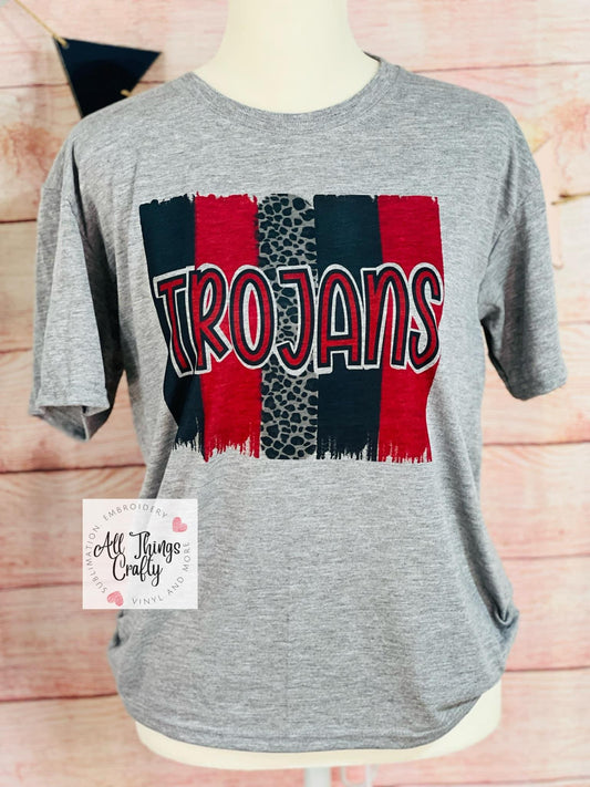 trojan brush strokes tee