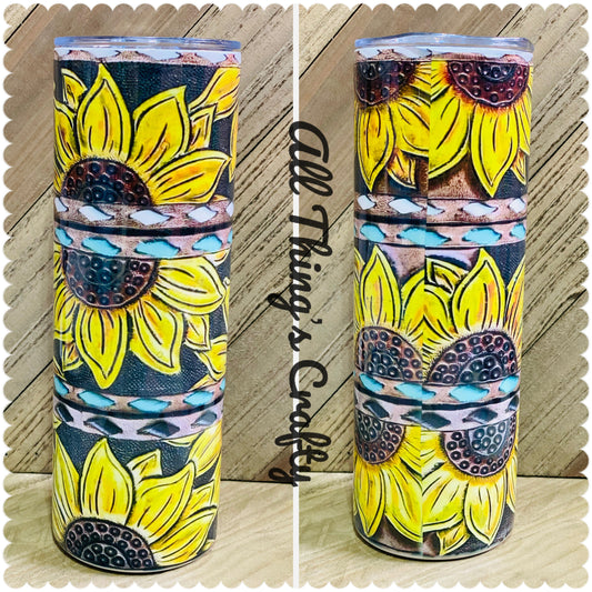 Rustic sunflower Tumbler